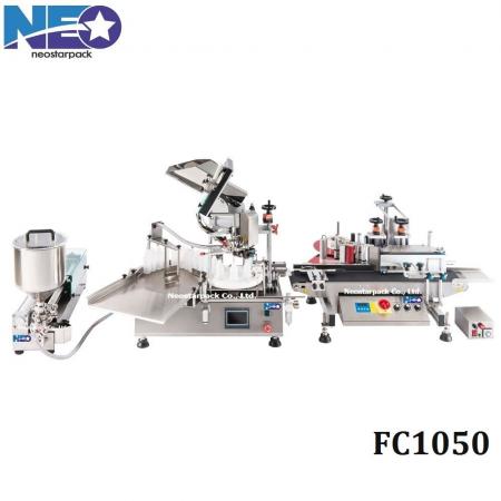 small bottles filling capping labeling line